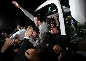 MIDEAST-RAMALLAH-PALESTINIAN PRISONERS-RELEASE