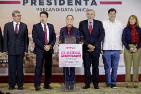 Claudia Sheinbaum, Sole Candidate Of The MORENA Party For The Presidency Of Mexico In 2024, Presents Pre-campaign Team