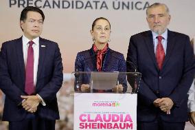 Claudia Sheinbaum, Sole Candidate Of The MORENA Party For The Presidency Of Mexico In 2024, Presents Pre-campaign Team