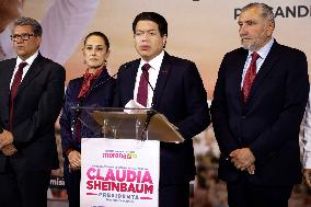 Claudia Sheinbaum, Candidate For The Presidency Of Mexico Announce Their Campaign Team