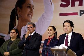 Claudia Sheinbaum, Candidate For The Presidency Of Mexico Announce Their Campaign Team