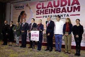 Claudia Sheinbaum, Candidate For The Presidency Of Mexico Announce Their Campaign Team