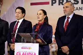 Claudia Sheinbaum, Candidate For The Presidency Of Mexico Announce Their Campaign Team