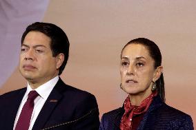 Claudia Sheinbaum, Candidate For The Presidency Of Mexico Announce Their Campaign Team