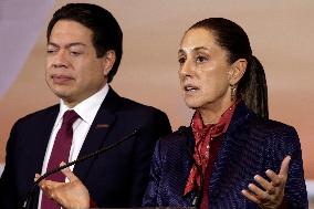 Claudia Sheinbaum, Candidate For The Presidency Of Mexico Announce Their Campaign Team