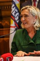 Press conference by André Ventura (Chega) with Marine Le Pen (National Union) and Tino Churpalla (AfD)