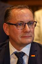 Press conference by André Ventura (Chega) with Marine Le Pen (National Union) and Tino Churpalla (AfD)