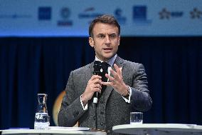 President Macron At The Conference On Maritime Economy - Nantes