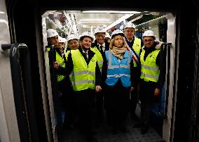 Inauguration Of The First Train Of Line 15 Of The Grand Paris Express In Champigny-sur-Marne