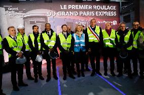 Inauguration Of The First Train Of Line 15 Of The Grand Paris Express In Champigny-sur-Marne