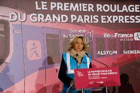 Inauguration Of The First Train Of Line 15 Of The Grand Paris Express In Champigny-sur-Marne