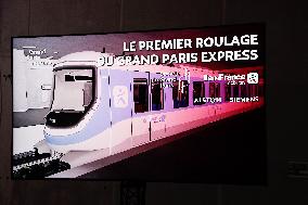 Inauguration Of The First Train Of Line 15 Of The Grand Paris Express In Champigny-sur-Marne