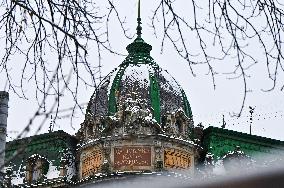 Snowfall in Lviv