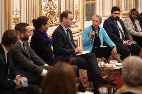 Elisabeth Borne meets Renaissance deputies at Matignon - Paris
