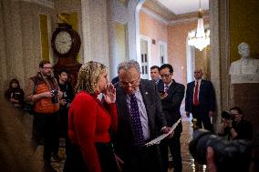 Senate Democrat Policy Luncheon Press Conference - Washington