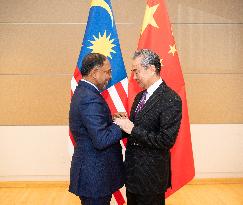 U.S.-NEW YORK-WANG YI-MALAYSIA-FM-MEETING