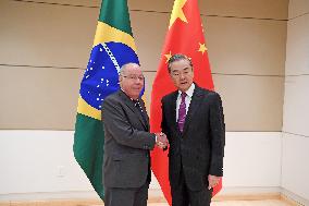 U.S.-NEW YORK-WANG YI-BRAZIL-FM-MEETING