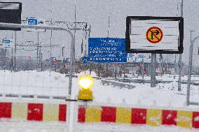 Vaalimaa border check point between Finland and Russia