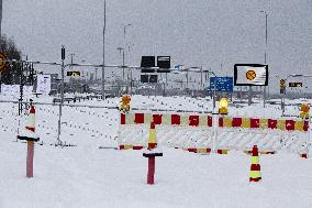 Vaalimaa border check point between Finland and Russia