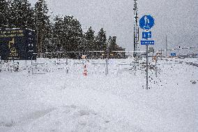 Vaalimaa border check point between Finland and Russia