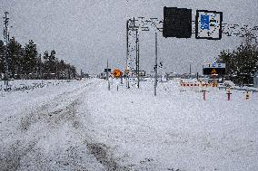 Vaalimaa border check point between Finland and Russia