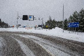 Vaalimaa border check point between Finland and Russia