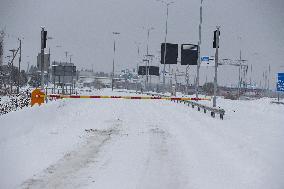 Vaalimaa border check point between Finland and Russia