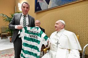 Pope Francis Receives Celtic FC Players - Vatican