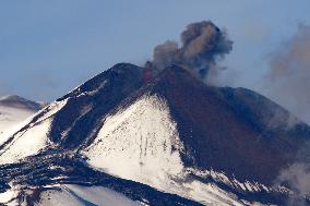 Etna Volcano Eruption Continues - Italy