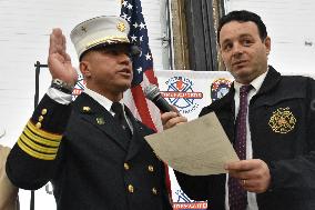 Mayor Of Paterson Swears In First Hispanic Fire Chief Alejandro Alicea