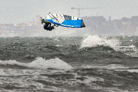 Wind Surf In Tuscany Spot Beach Carbonifera