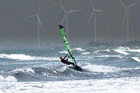 Wind Surf In Tuscany Spot Beach Carbonifera