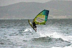 Wind Surf In Tuscany Spot Beach Carbonifera