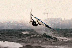 Wind Surf In Tuscany Spot Beach Carbonifera