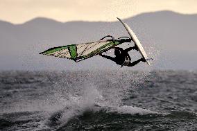 Wind Surf In Tuscany Spot Beach Carbonifera