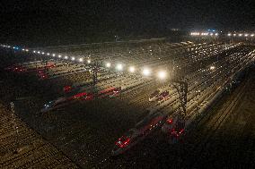 Bullet Train Maintanance in Nanjing