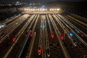 Bullet Train Maintanance in Nanjing