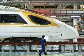 Bullet Train Maintanance in Nanjing