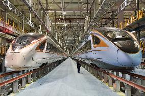 Bullet Train Maintanance in Nanjing