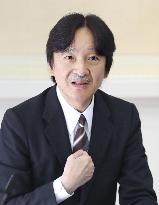 Japanese crown prince on occasion of 58th birthday