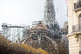 New Notre-Dame Spire Takes Shape - Paris
