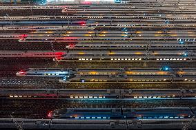 Bullet Train Maintanance in Nanjing