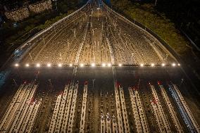 Bullet Train Maintanance in Nanjing