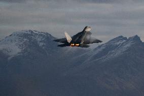 F-22 Raptor At Takeoff - Alaska