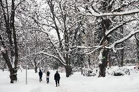 LATVIA-RIGA-SNOW