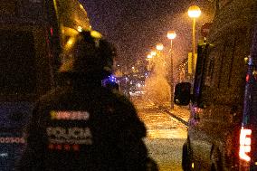 Eviction Of The Occupied Buildings El Kubo And La Ruina In Barcelona.