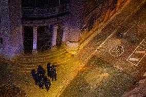 Eviction Of The Occupied Buildings El Kubo And La Ruina In Barcelona.