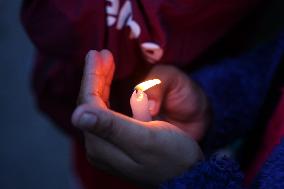 Candle Light Vigil Eve Of AIDS Day In Nepal