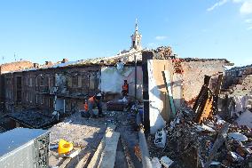 Restoration of buildings in Kharkiv