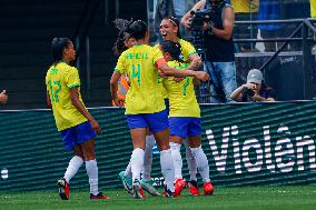Friendly Match Between The Brazilian Women's Football Team And Japan